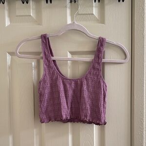 Pink urban outfitters runched crop tank